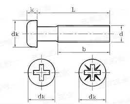 十字盤頭螺釘結構圖
