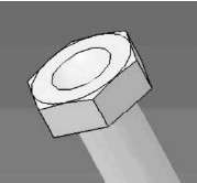 帶減重窩的六角頭螺栓頭部